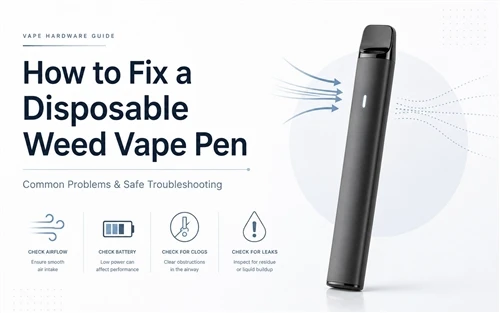 Hvernig á að laga einnota illgresi vape penna? Algeng vandamál og lagfæringar