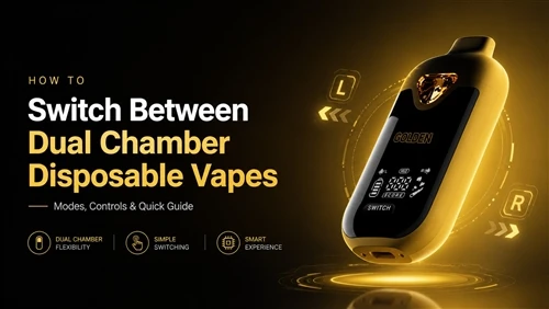 Hvernig skiptir þú á milli tveggja hólfa einnota vapes